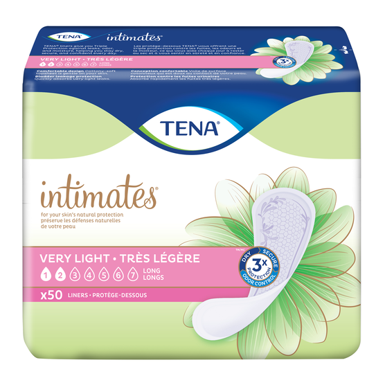 TENA Intimates Very Light Liners Long 4 Packs - 200 Count