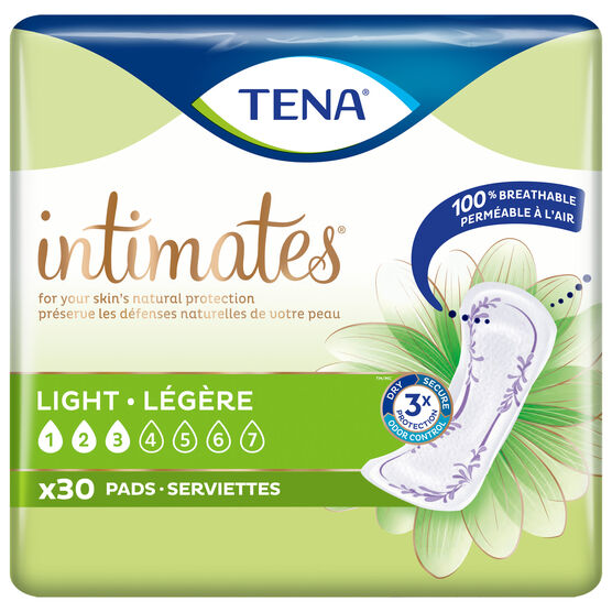 TENA Intimates Light Ultra Thin Pads Regular 6 Packs - 180 Count